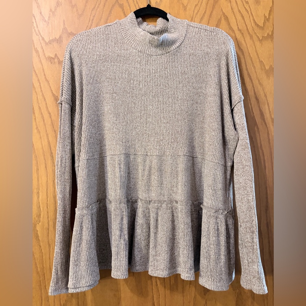 Maurices Ribbed Knit Peplum Tunic